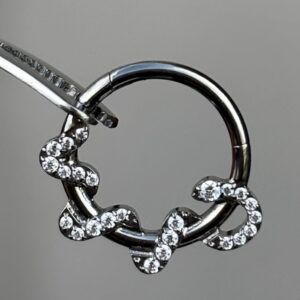 serpiente zirconias argolla titanio