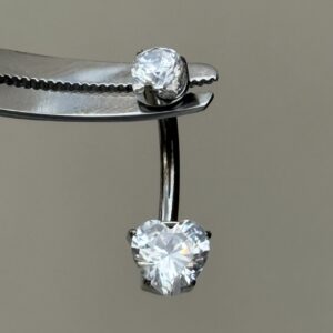 Mini Corazon Ombligo Titanio 14g