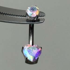 Mini Corazon Boreal Ombligo Titanio 14g