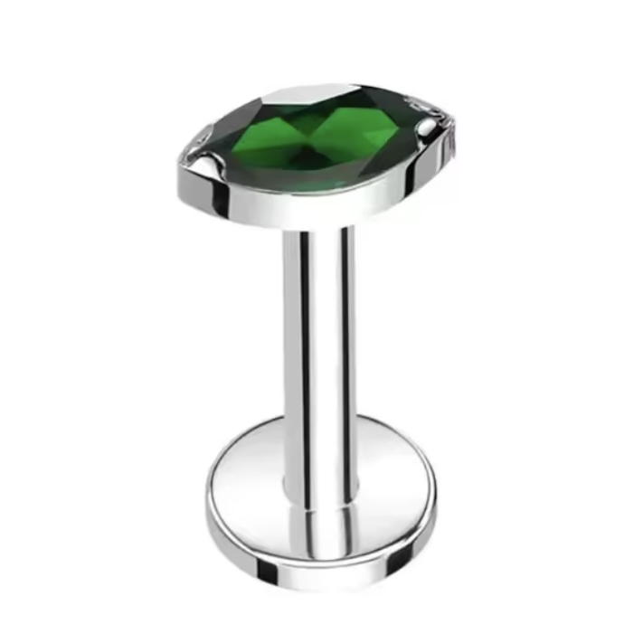 Piercing Gota Esmeralda Titanio 16g - Image 2