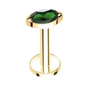 Piercing Gota Esmeralda Titanio 16g