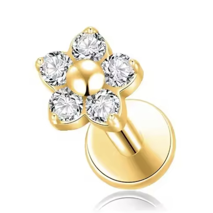 Piercing Flor Titanio 16g - Image 2