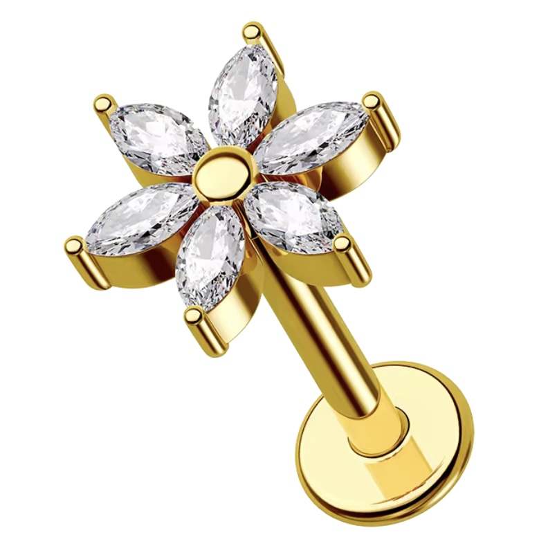 Piercing Flor 6 Marquesitas Titanio 16g - Image 2