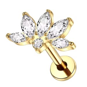 Piercing Media Mandala Clear Titanio 16g