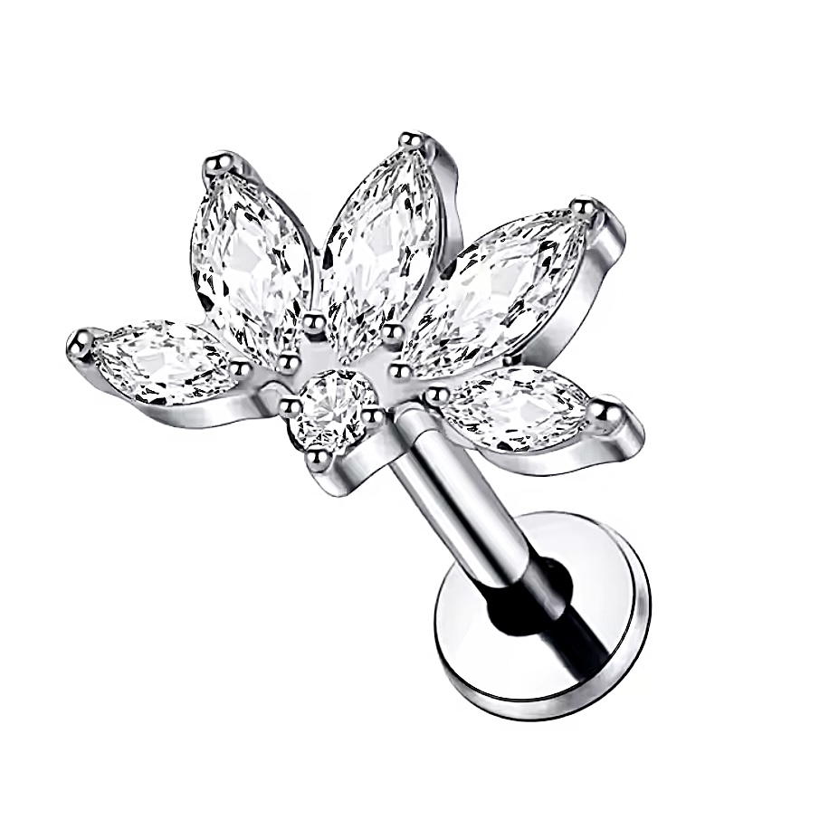 Piercing Media Mandala Clear Titanio 16g - Image 2