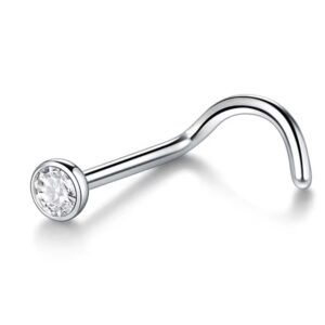 Piedra Piercing Nariz Titanio 18g