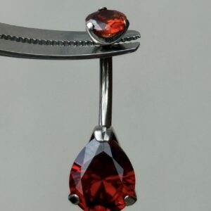 Ombligo Pera Scarlet Titanio 14g