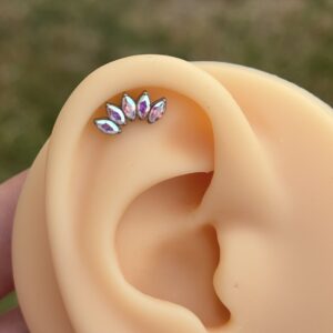 Piercing Boreal 5 Zirconias Titanio 16g