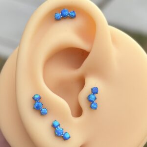 Piercing Mini Imperial Azul Titanio 16g