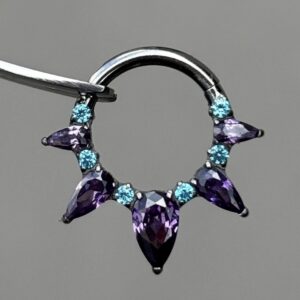 Argolla Saks Amatista Titanio