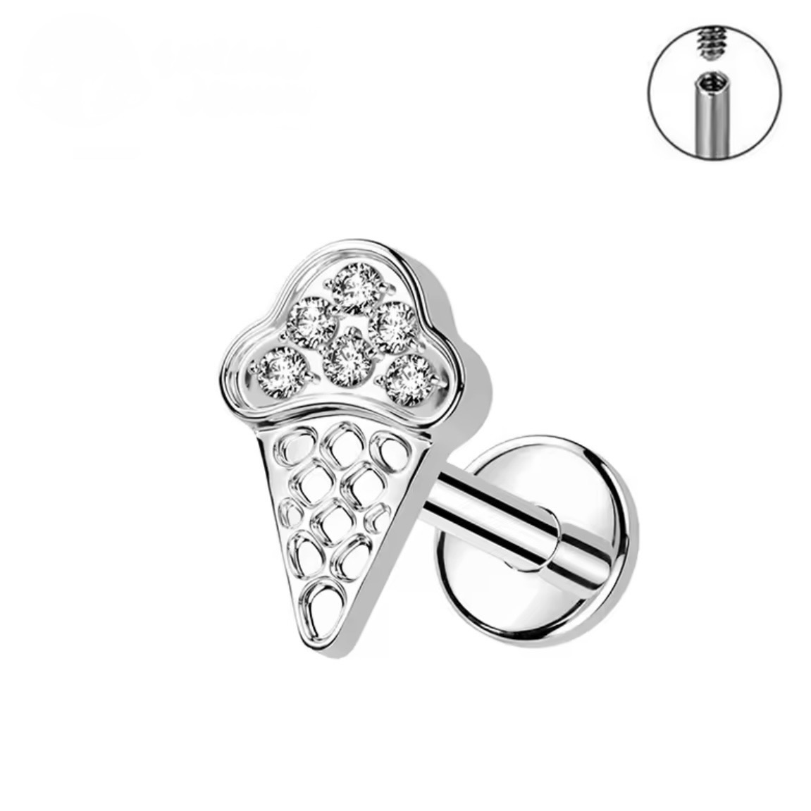 Helado Titanio Piercing 16g - Image 2