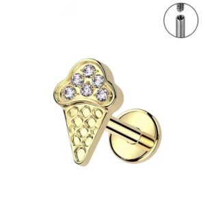 Helado Titanio Piercing 16g