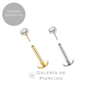 Labret zirconia Titanio Fino 20g