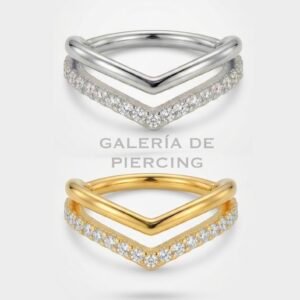 Argolla Doble Celestial Titanio