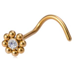 Piercing Nariz Flor Balines Aq 20g